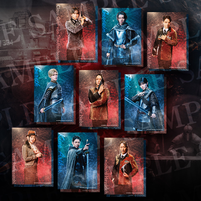 キャラクタービジュアルブロマイド２枚セット（２役MIX全９種）